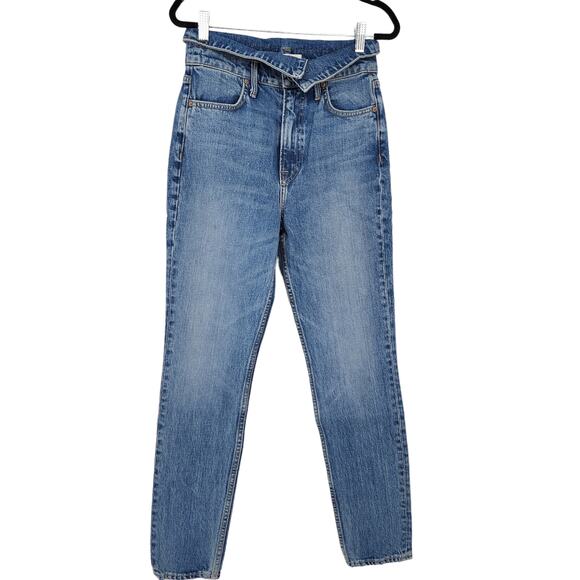 GRLFRND Skinny Leg High Rise Foldover Waist Nadine Jeans In Now You Know Size 27 - Picture 2 of 6